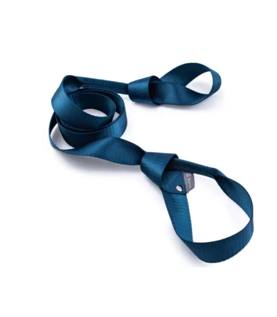 Bloom blue yoga strap